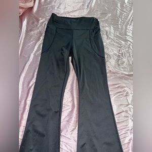 Grey flare yoga pants